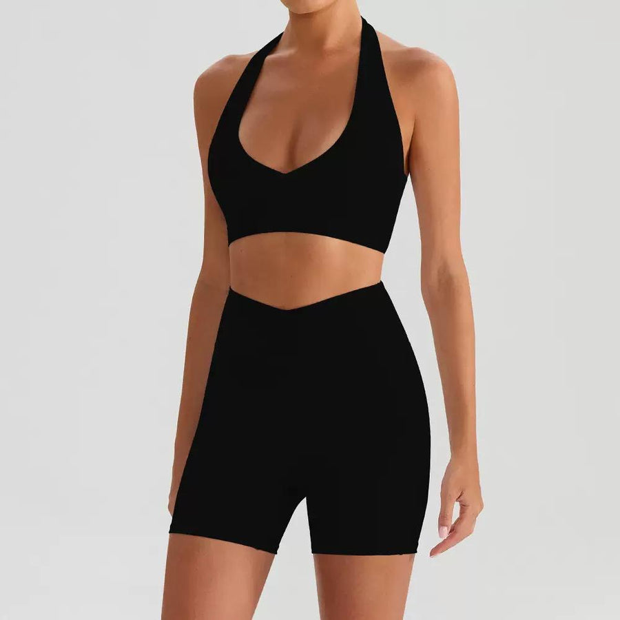 Halter Neck Cami and Shorts Active Set