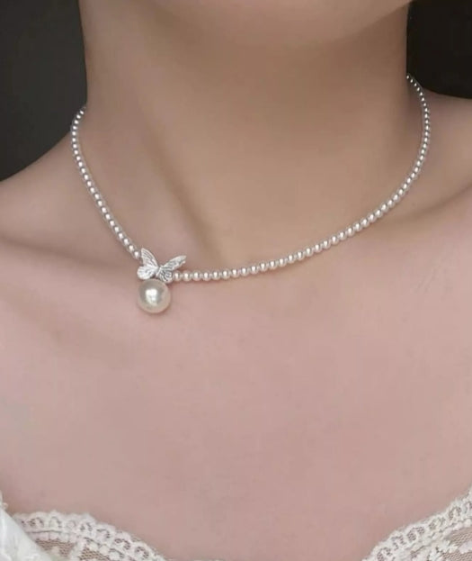 Pearl Butterfly Pendant Necklace
