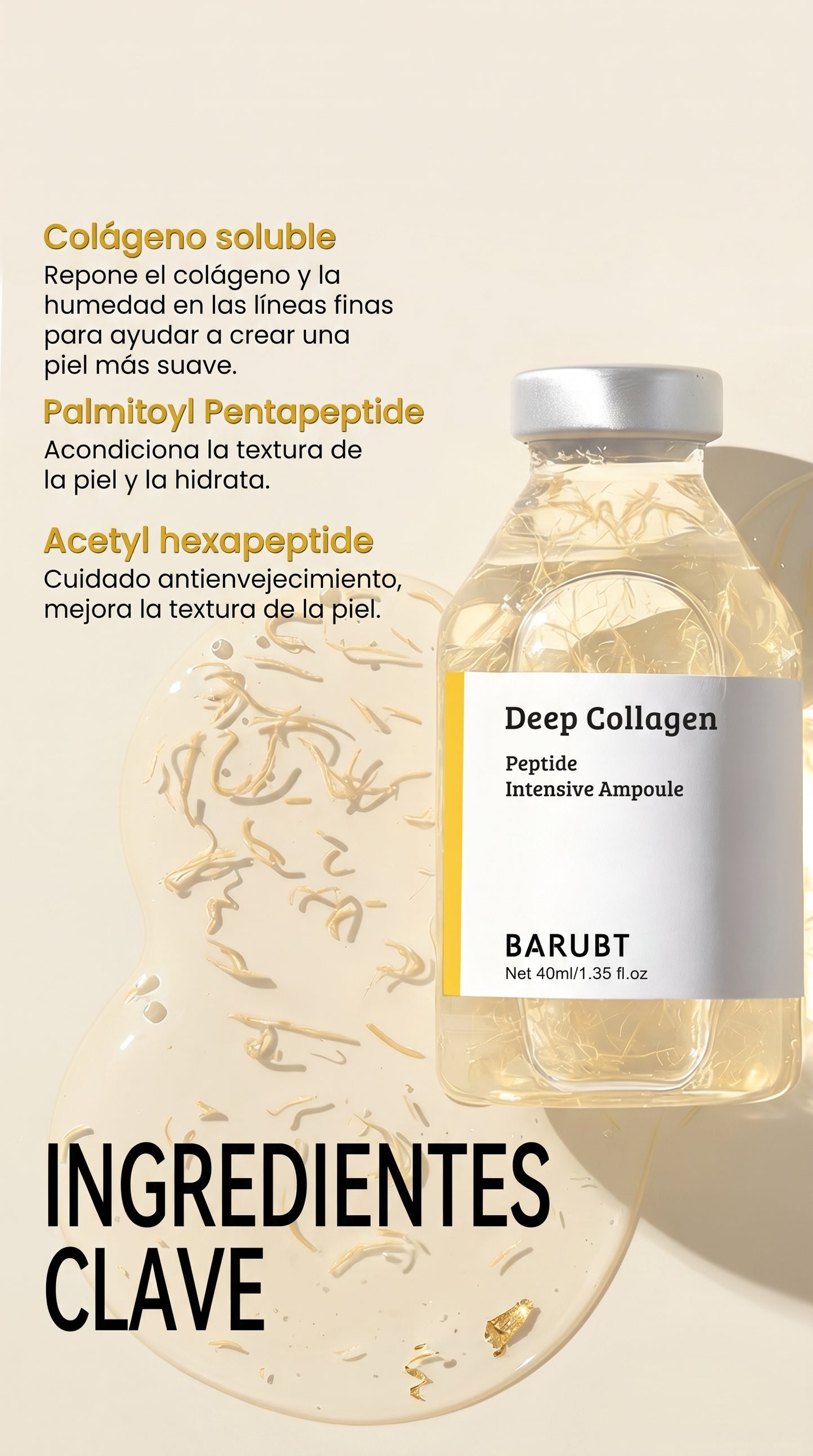 Ampolla Reafirmante de Colágeno Coreana